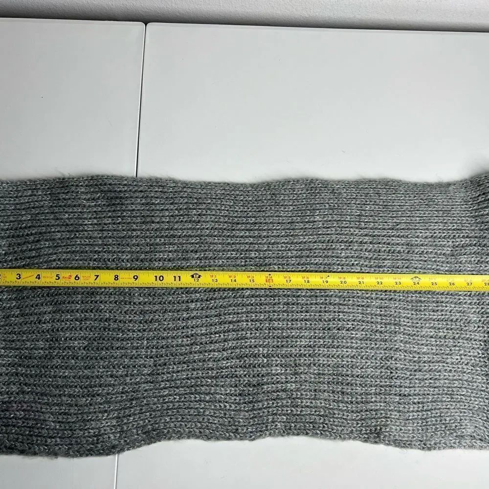 Gray Infinity Shimmery Loop Scarf Knitted - Picture 7 of 8